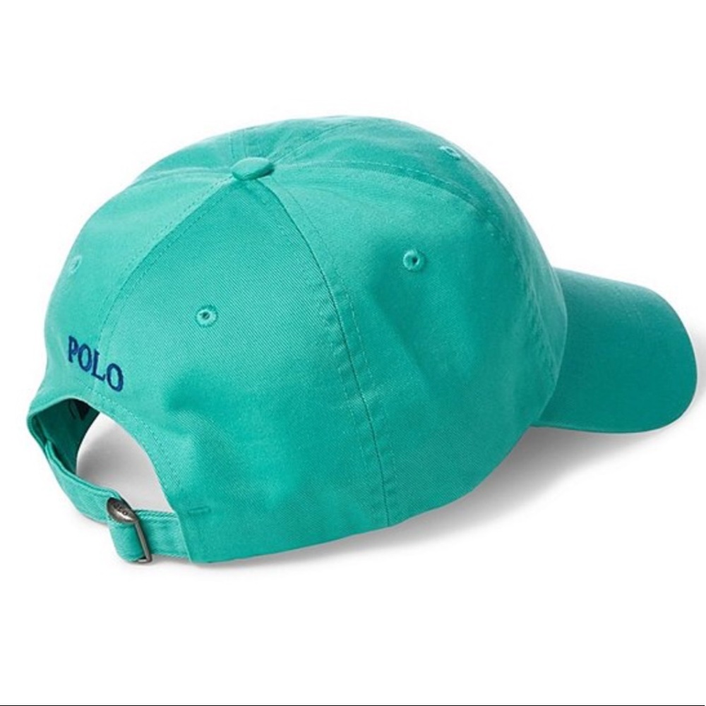NEW Men’s POLO RALPH LAUREN Cotton Green Blue Hat - Picture 3 of 8
